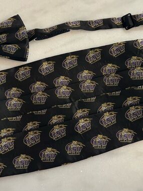 LSU bow tie and cummber bund